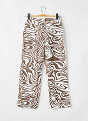 Jeans coupe droite marron SANS MARQUE pour femme seconde vue