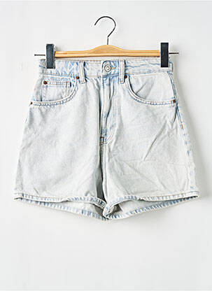 Short En Denim H&M Bleu Clair Déchiré Et Blanchi - Taille 8 - Coupe Régulière