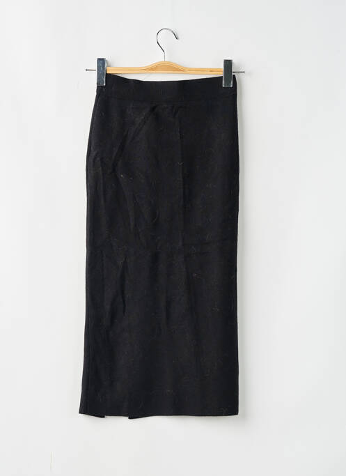Jupe mi-longue taille haute noir CACHE CACHE femme