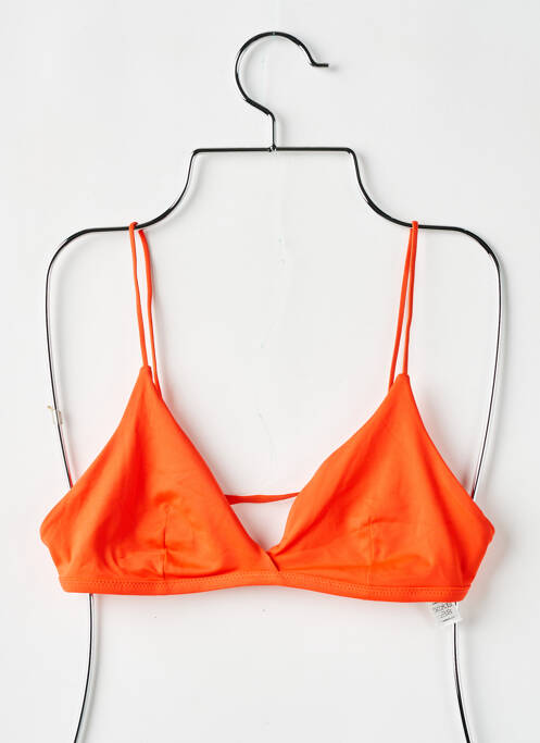 Haut de maillot de bain stretch haut triangles orange WEEKDAY femme