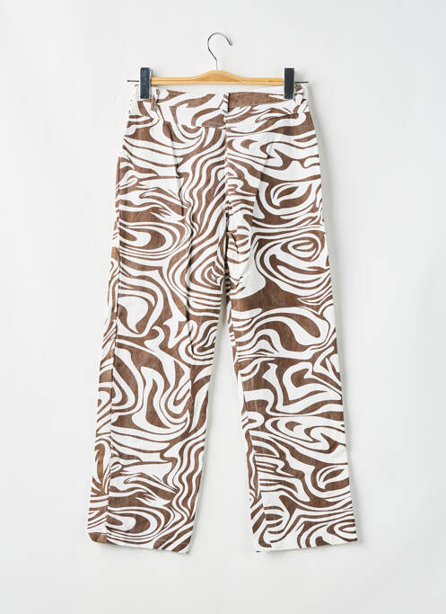 Jeans coupe droite marron SANS MARQUE pour femme