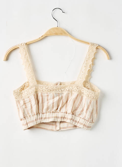 Top beige PULL & BEAR pour femme