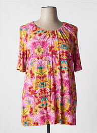 Tunique manches courtes coupe cintrée rose SEE YOU femme