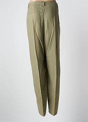 Pantalon droit tissage crêpe taille normale vert KJBRAND femme