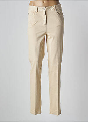 Pantalon slim stretch taille normale beige SEE YOU femme