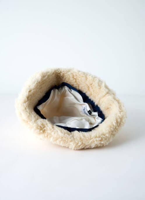 Bonnet beige NUMERO 6 pour femme