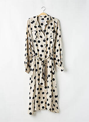 Robe longue manches longues manches longues beige ANNAHPA femme