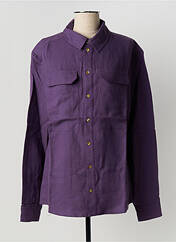 Chemise manches longues violet NUMERO 6 pour homme seconde vue