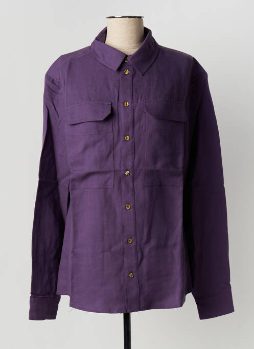 Chemise manches longues violet NUMERO 6 pour homme