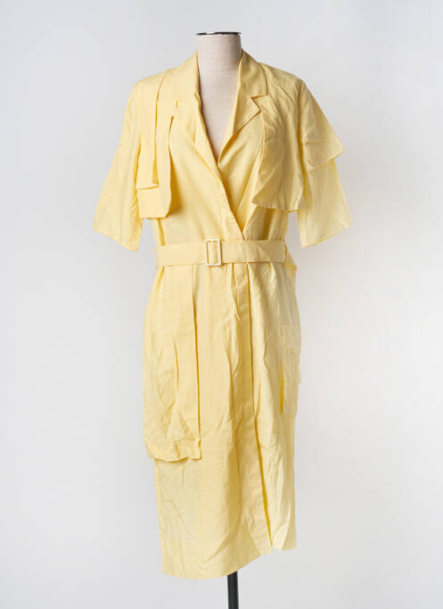 Robe mi-longue jaune NUMERO 6 pour femme