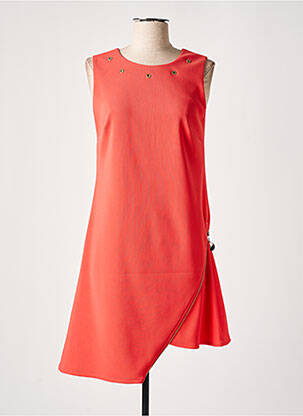 Robe courte sans manche sans manche orange LESLIE femme