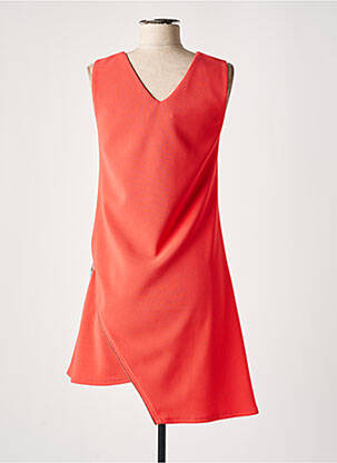 Robe courte sans manche sans manche orange LESLIE femme
