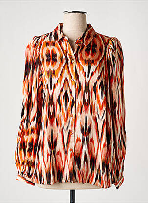 Blouse imprimé fantaisie manches longues orange ESQUALO femme