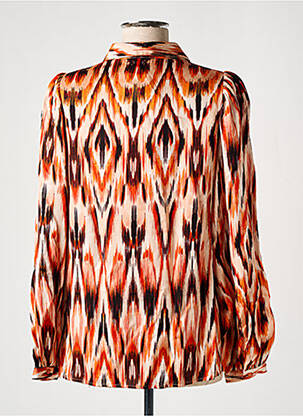Blouse imprimé fantaisie manches longues orange ESQUALO femme
