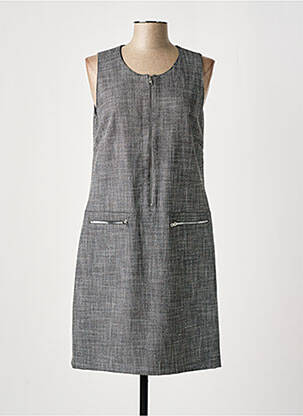 Robe mi-longue sans manche sans manche gris GD femme
