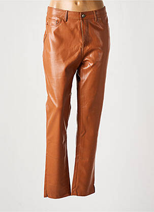 Pantalon slim poches taille haute marron ESQUALO femme