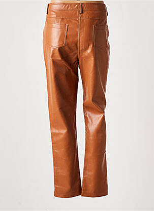 Pantalon slim poches taille haute marron ESQUALO femme