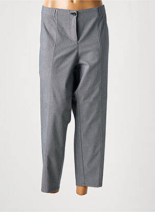 Pantalon droit tissage crêpe taille normale gris FRANK WALDER femme