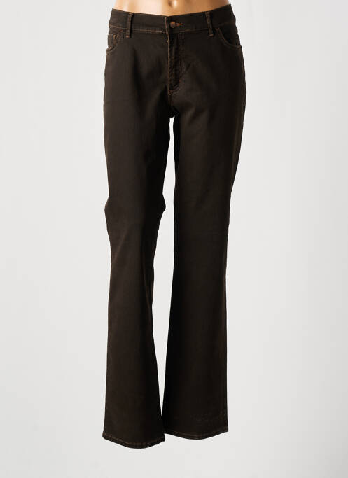 Jeans coupe droite stretch taille normale marron PIONEER femme