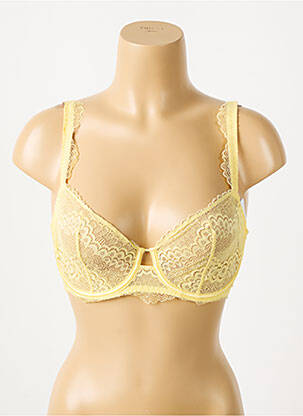 Soutien-gorge légère et transparente haut triangles jaune SIMONE PERELE femme