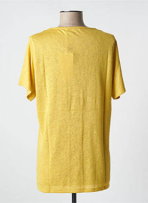 T-shirt col v manches courtes jaune BAGORAZ femme