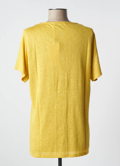 T-shirt col v manches courtes jaune BAGORAZ femme