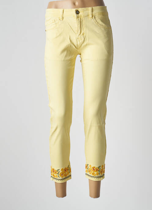 Pantalon 7/8 jaune KALISSON pour femme