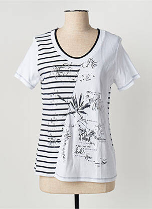 T-shirt stretch manches courtes bleu KALISSON femme