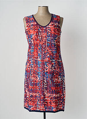 Robe mi-longue sans manche sans manche rouge KALISSON femme