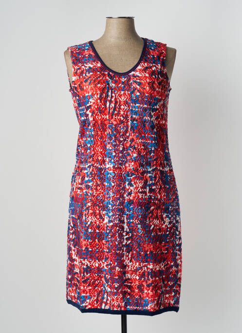 Robe mi-longue sans manche sans manche rouge KALISSON femme