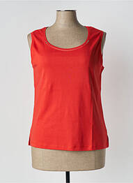 Débardeur stretch sans manche rouge BAGORAZ femme