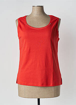 Débardeur stretch sans manche rouge BAGORAZ femme