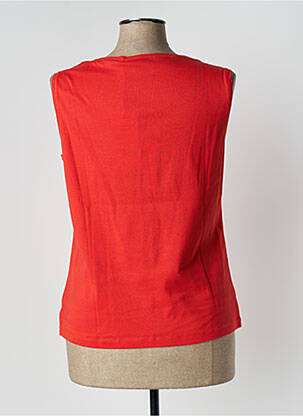 Débardeur stretch sans manche rouge BAGORAZ femme