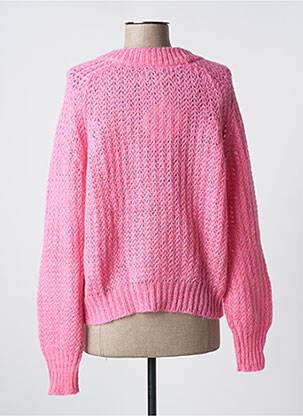 Gilet manches longues resserrée sur le bas rose COLYNN femme
