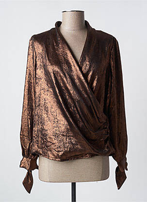 Blouse manches longues manches longues marron SEASON femme