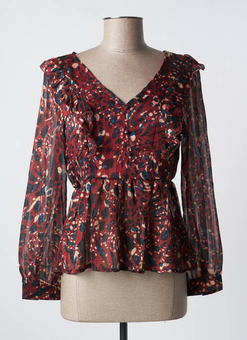 Blouse marron LILIE ROSE pour femme