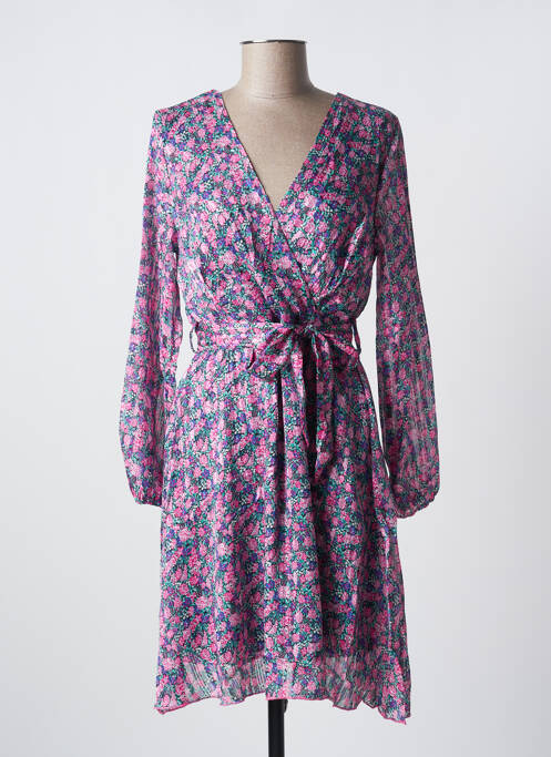 Robe mi-longue violet LILIE ROSE pour femme