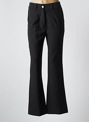 Pantalon droit stretch taille haute noir CHARMING GIRL femme