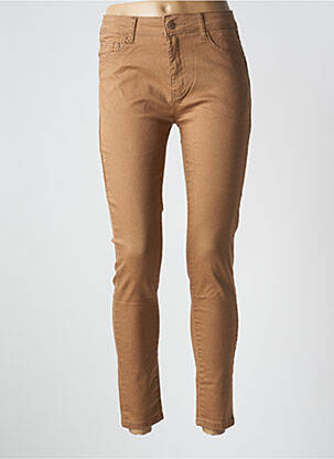 Pantalon 7/8 stretch taille normale beige MILA femme