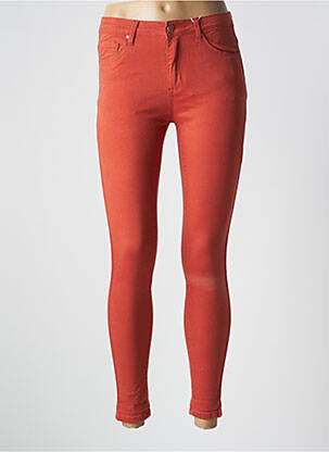 Pantalon 7/8 taille haute taille haute orange NINA CARTER femme