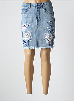 Jupe courte poches bleu TOXIK3 femme
