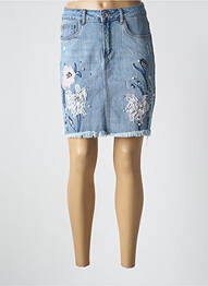 Jupe courte poches bleu TOXIK3 femme