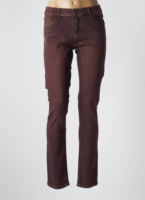 Jeans coupe slim marron ONADO pour femme