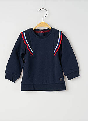 Sweat-shirt manches longues manches longues bleu QUAPI fille