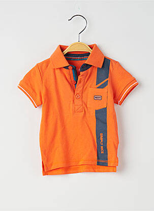 Polo imprimé fantaisie manches courtes orange QUAPI garçon