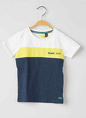 T-shirt coupe droite manches courtes bleu QUAPI garçon