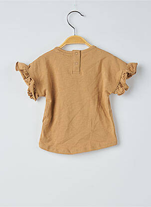T-shirt coupe droite manches courtes marron QUAPI fille