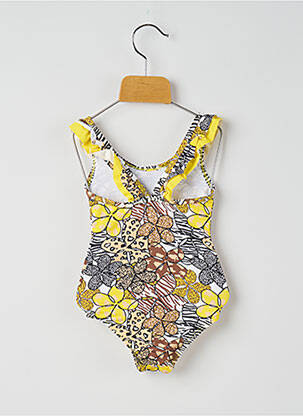 Maillot de bain 1 pièce imprimé fantaisie jaune QUAPI fille