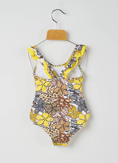 Maillot de bain 1 pièce imprimé fantaisie jaune QUAPI fille