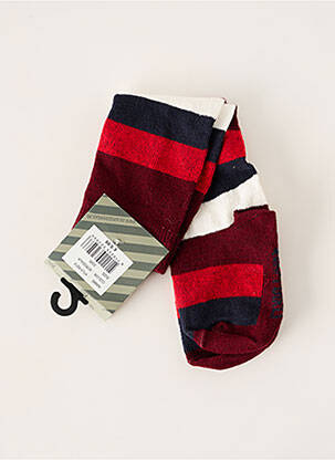 Chaussettes imprimé rayures rouge QUAPI fille